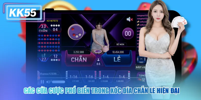 Các cửa cược phổ biến trong xóc đĩa chẵn lẻ hiện đại